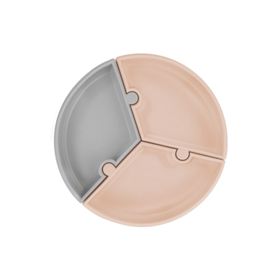 Oioi Pembe Bordo Puzzle Vakum Tabanlı Silikon Tabak