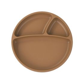 Oioi Porsiyon 6+ Ay Woody Brown Vakum Tabanlı Silikon Tabak