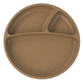 Oioi Porsiyon 6+ Ay Woody Brown Vakum Tabanlı Silikon Tabak