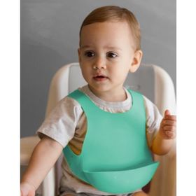 Oioi Silikon Aqua Green Mama Önlüğü