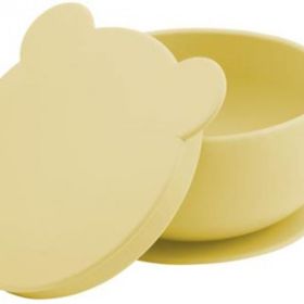 OiOi Vakum Tabanlı Mellow Yellow Silikon Kapaklı Kase