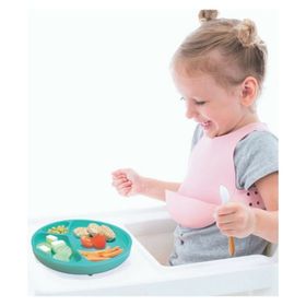 Oioi Vakum Tabanlı Pembe Silikon Tabak