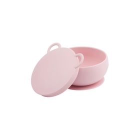 Oioi Vakum Tabanlı Pinky Pink Silikon Kapaklı Kase