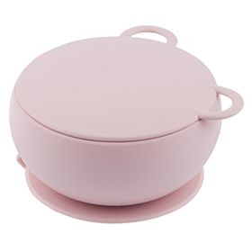 Oioi Vakum Tabanlı Pinky Pink Silikon Kapaklı Kase