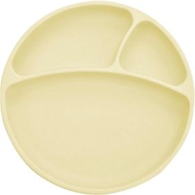 OiOi Vakum Tabanlı Porsiyon Mellow Yellow Silikon Tabak