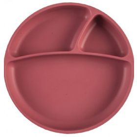 OiOi Vakum Tabanlı Porsiyon Velvet Rose Silikon Tabak