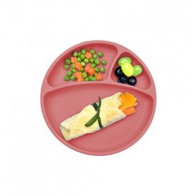 OiOi Vakum Tabanlı Porsiyon Velvet Rose Silikon Tabak