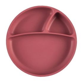 Oioi Vakum Tabanlı Silikon Porsiyon Bordo Mama Tabağı