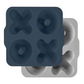 Oioi XOXO Deep Blue Powder Grey Muffin Kalıbı