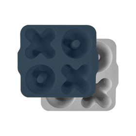 Oioi XOXO Deep Blue Powder Grey Muffin Kalıbı