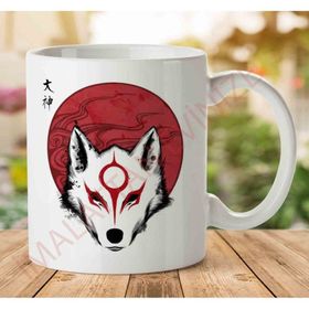 Okami Red Sun God Baskılı Kupa