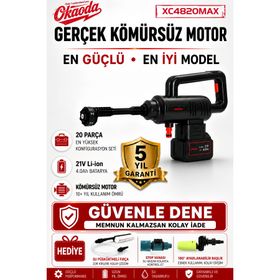 Okaoda XC4820MAX 2x4 Ah Akülü Yüksek Basınçlı Yıkama Makinesi