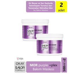 OKAY Professionnel Salon Formula Purple Maske 2x500 ml Set