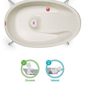 OKBaby 0-12 Ay Beyaz Bella Çift Yönlü Banyo Küveti