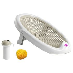 OKBaby 10 Gri Jelly Küvet Aparatı & Splash Bebek Duşu & Doğal Banyo Süngeri