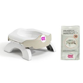 Okbaby 10'Lu Gri Roady Katlanabilir Oturak Ve Klozet Adaptörü & Disposable Bez Seti