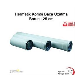 Okçu Kardeşler 25 cm Hermetik Kombi Baca Uzatma Borusu