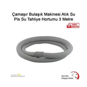 Okçu Kardeşler 3 mt Çamaşır Bulaşık Makinesi Atık Su Pis Su Tahliye Hortumu