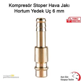 Okçu Kardeşler 6 mm Kompresör Stoper Hava Jakı Hortum Yedek Uç