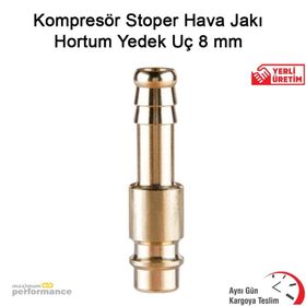 Okçu Kardeşler 8 mm Kompresör Stoper Hava Jakı Hortum Yedek Uç
