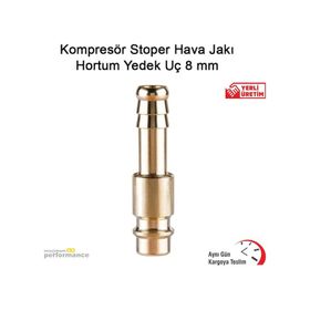 Okçu Kardeşler 8 mm Kompresör Stoper Hava Jakı Hortum Yedek Uç