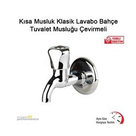 Okçu Kardeşler Çevirmeli Kısa Klasik Lavabo Bahçe Tuvalet Musluğu