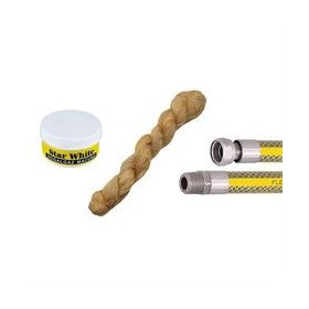 Okçu Kardeşler TESİSAT0008 125 cm Keten Gaz Macunu ve Doğalgaz Flex Bağlantı Hortumu