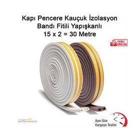 Okçu Kardeşler Yapışkanlı 15x2 m Kapı Pencere Kauçuk İzolasyon Bandı Fitili