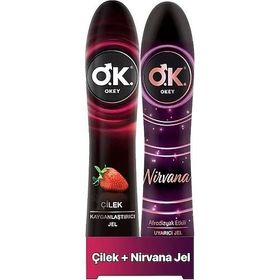 Okey 100 ml Çilekli+Nirvana Kayganlaştırıcı Jel