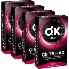 Okey 10'lu 4 Kutu Çifte Haz Prezervatif Paket