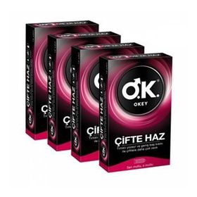 Okey 10'lu 4 Kutu Çifte Haz Prezervatif Paket