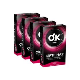 Okey 10'lu 4 Kutu Çifte Haz Prezervatif Paket