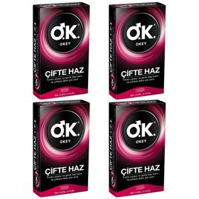 Okey 10'lu 4 Kutu Çifte Haz Prezervatif Paket