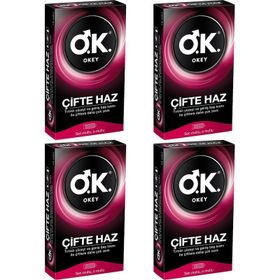Okey 10'lu 4 Kutu Çifte Haz Prezervatif Paket