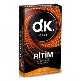 Okey 10'lu Ritim Kabartmalı Prezervatif