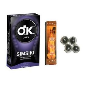 Okey 10'lu Sımsıkı Prezervatif & 4'lü Çin Topu