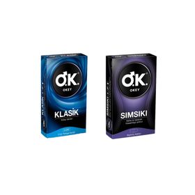 Okey 2 Adet Klasik & Rötar Sıcak Temas Sımsıkı Zirve 10'lu Karma Paket Prezervatif
