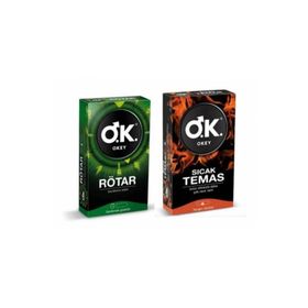 Okey 2 Adet Klasik & Rötar Sıcak Temas Sımsıkı Zirve 10'lu Karma Paket Prezervatif