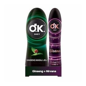Okey 200 ml Ginseng Masaj Jeli ve 100 ml Okey Nirvana Uyarıcı Jel