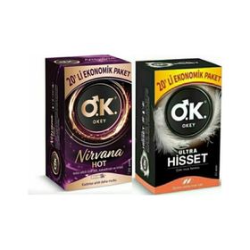 Okey 20'li Nirvana Hot + 20'li Ultra Hisset Prezervatif