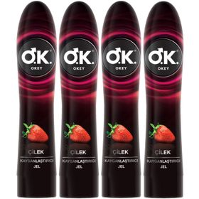 Okey 4x100 ml Çilekli Kayganlaştırıcı Jel