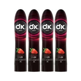 Okey 4x100 ml Çilekli Kayganlaştırıcı Jel
