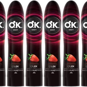 Okey 6x100 ml Çilekli Kayganlaştırıcı Jel
