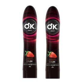 Okey Çilek Aromal 2x100 ml Kayganlaştırıcı Jel