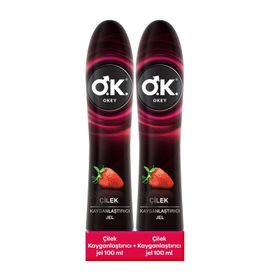 Okey Çilek Aromal 2x100 ml Kayganlaştırıcı Jel
