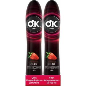 Okey Çilek Aromal 2x100 ml Kayganlaştırıcı Jel