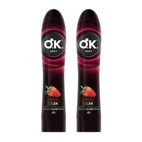 Okey Çilek Aromal 2x100 ml Kayganlaştırıcı Jel