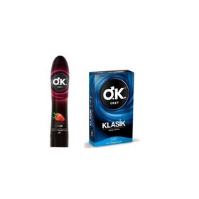 Okey Çilek Aromalı 100 ml +100 ml Kayganlaştırıcı Jel