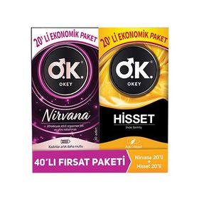 Okey Hisset + Nirvana 2x20'li Prezervatif