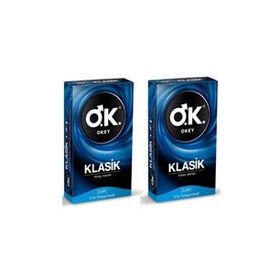 Okey Klasik Kolay Takılan 10'lu 2 Paket Prezervatif